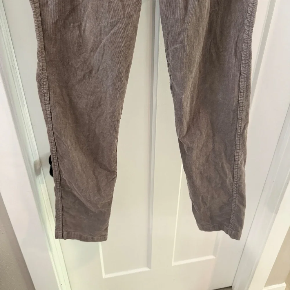 Vuori Optimist Corduroy Pants Mens Grey Elastic Waist V440 flaw